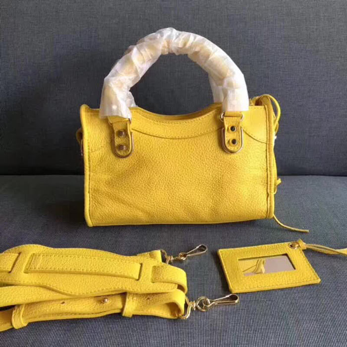 BALENCIAG巴黎世家 機車包 23cm原版山羊皮配金邊 手提肩背斜挎包  BL1368